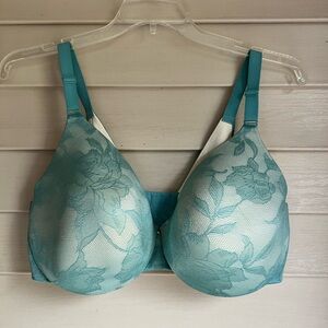 Cacique Teal Full Coverage Bra Size 40F